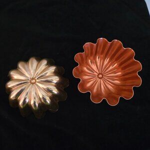Set of 2 copper bundt pans, hang or use for jello, 3.5 cup
